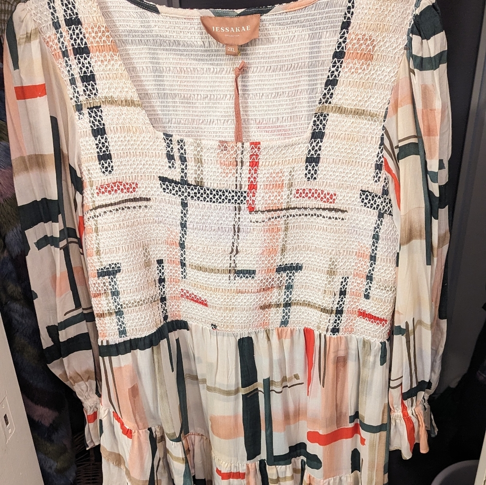 Multi-colored, Asymmetrical 2X JessaKae Dress